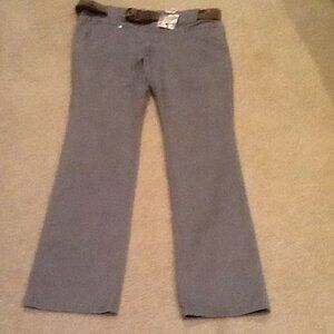 NWT Buffalo David Bitton Gray Belted Pants Size 30
